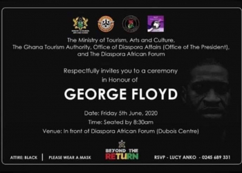 Ghana Government holds funeral service for George Floyd in Ghana