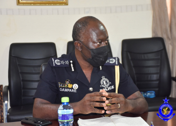 IGP Dr. George Akuffo Dampare Personally Arrests v8 Driver with Fake Number Plate and Careless Driving at Nsutam